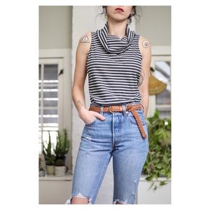 Cato Cowl Neck Stripe Tank Top
